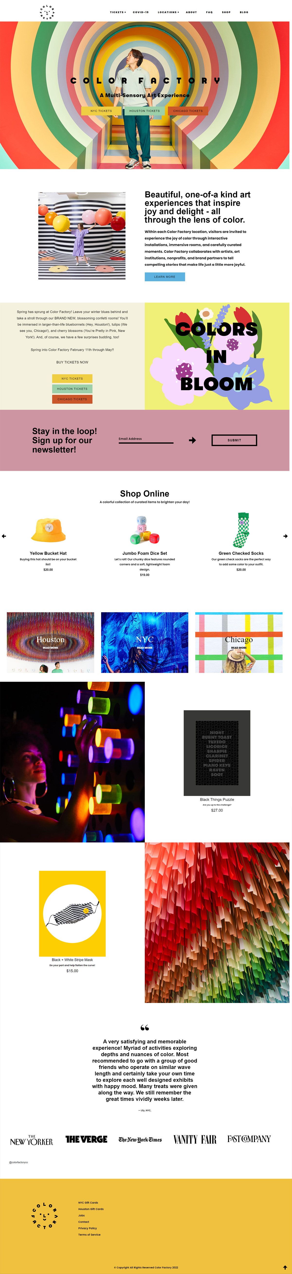 eCommerce website: Color Factory