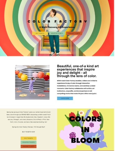 eCommerce website: Color Factory