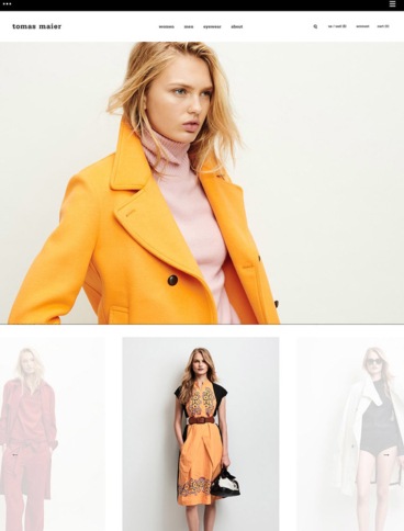 eCommerce website: tomas maier