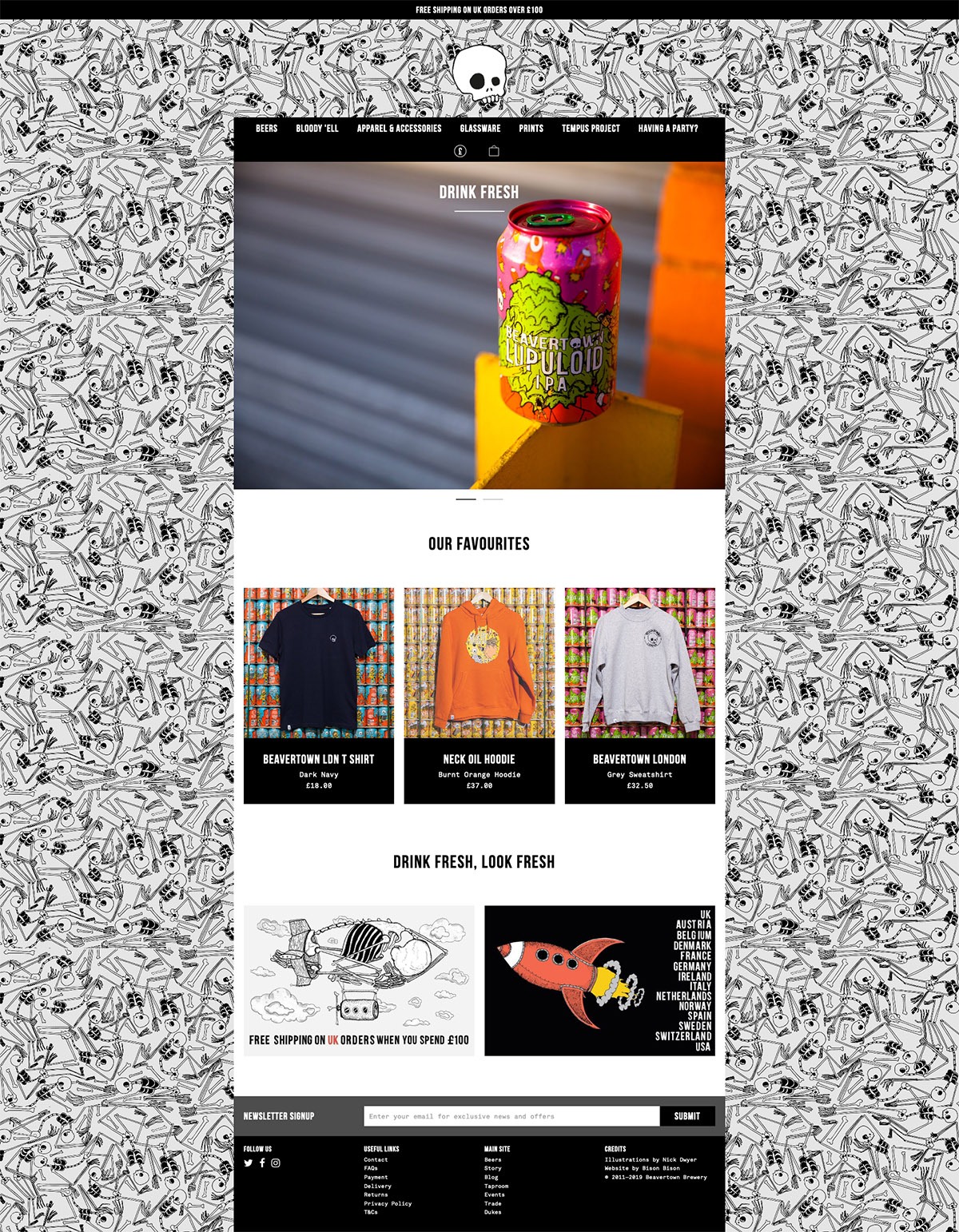 eCommerce website: Beavertown Brewery