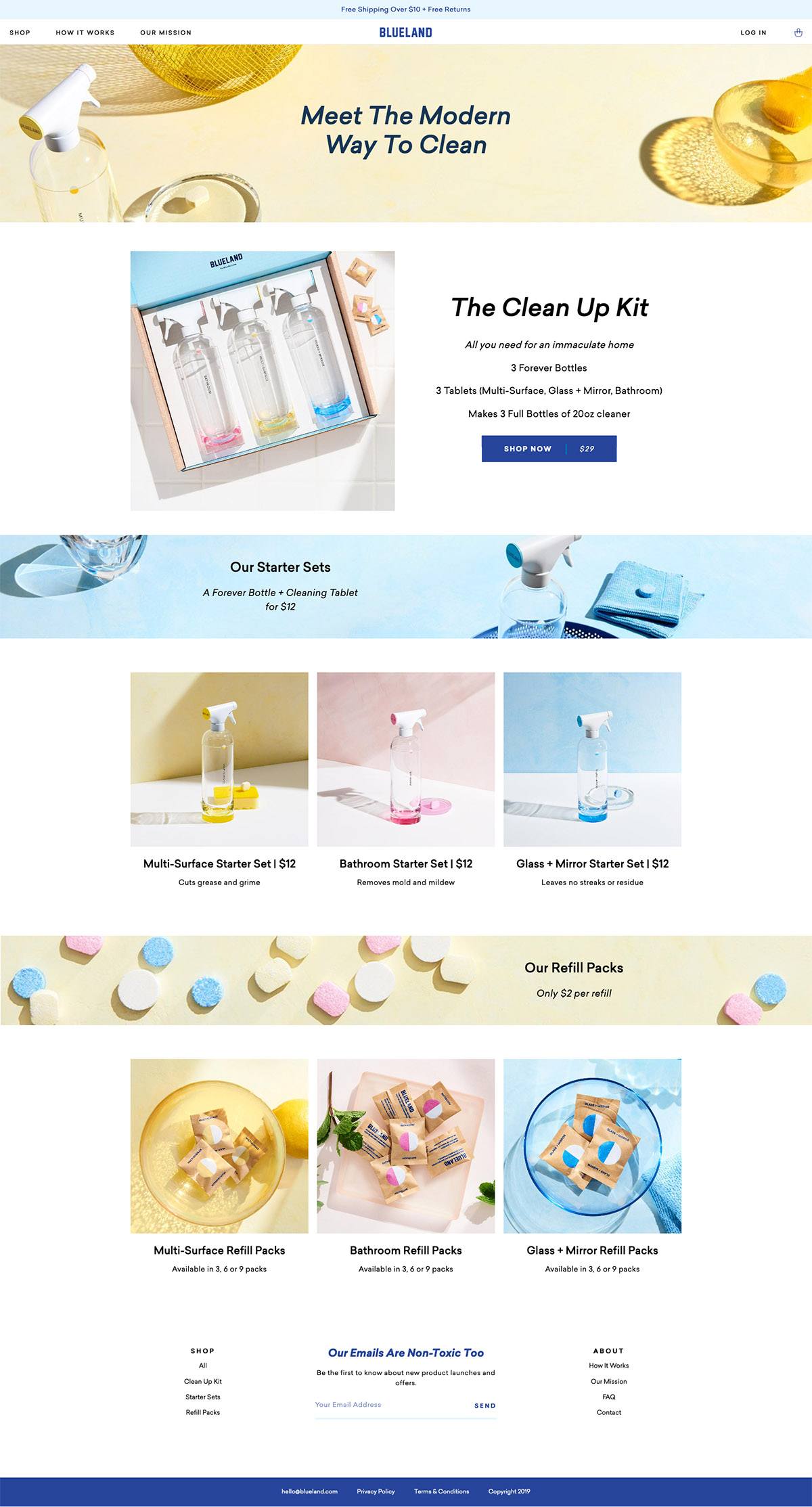 eCommerce website: Blueland