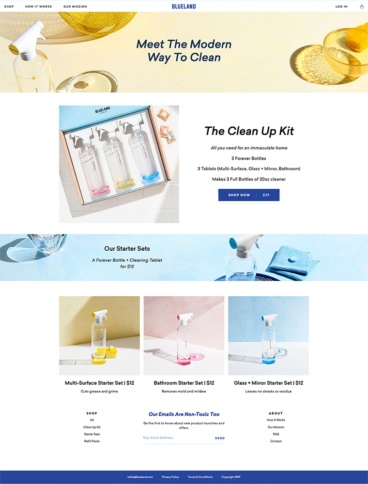 eCommerce website: Blueland