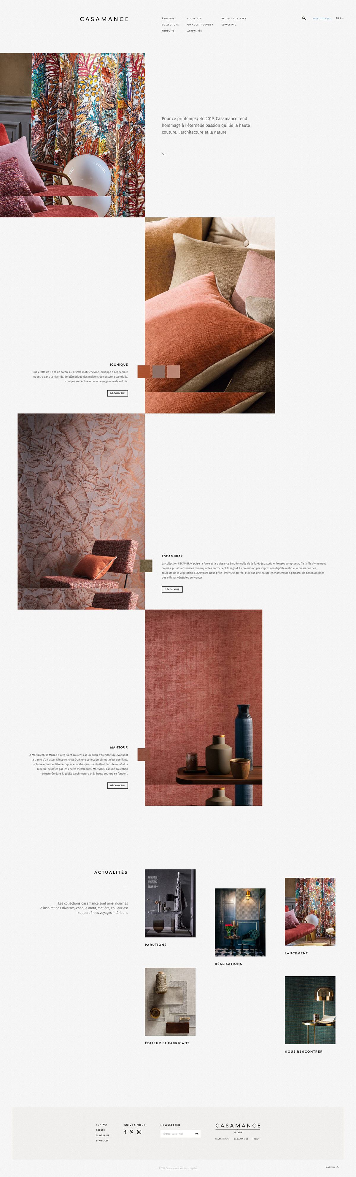 eCommerce website: Casamance