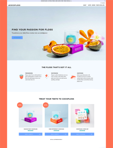 eCommerce website: Cocofloss