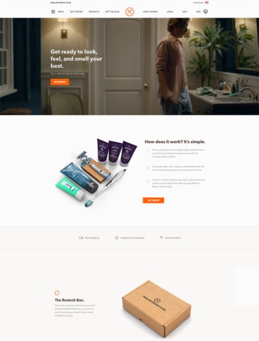 eCommerce website: Dollar Shave Club