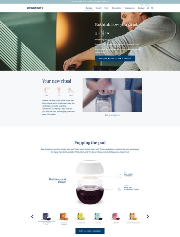 eCommerce website: Drinkfinity