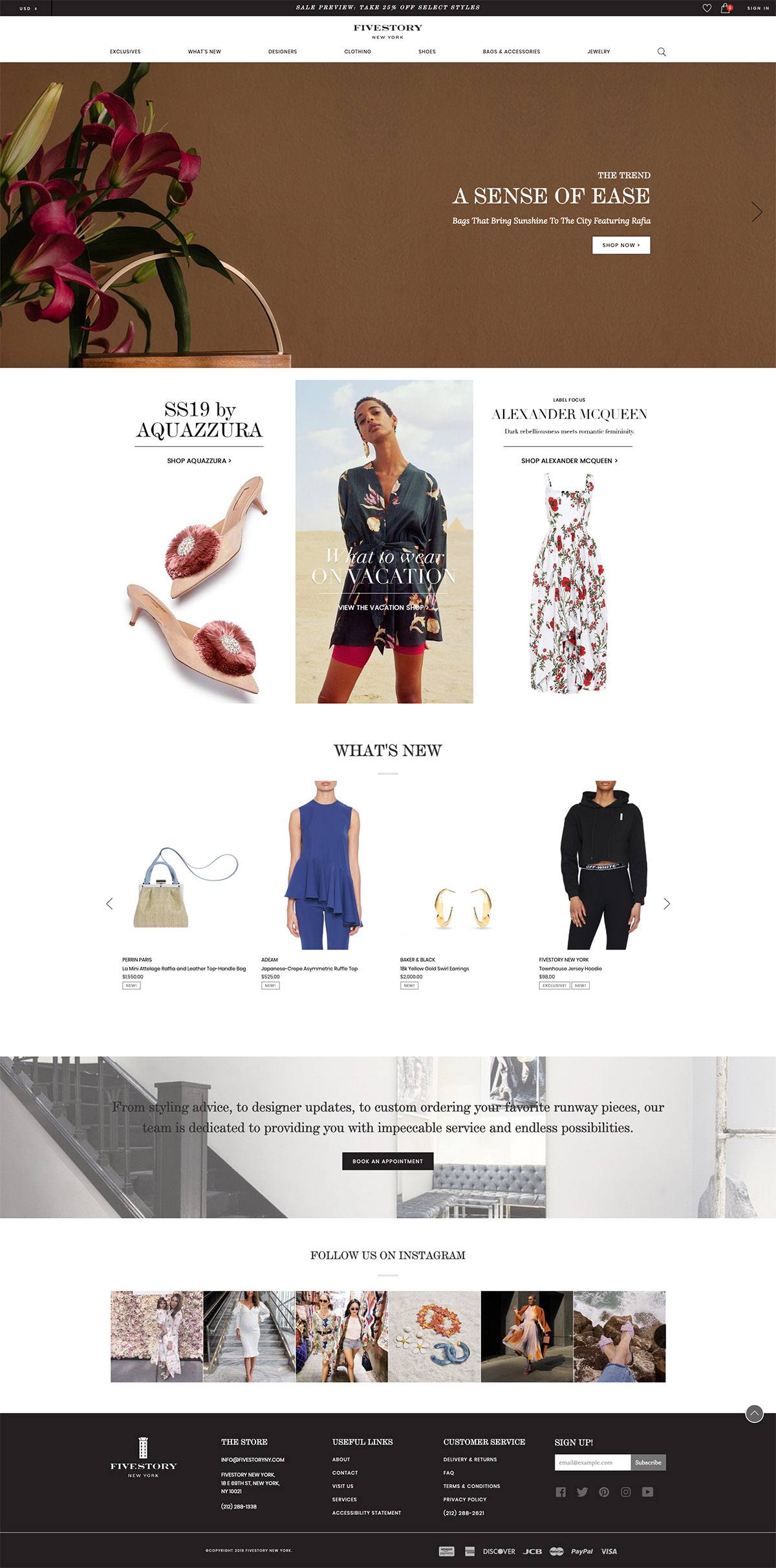 eCommerce website: Fivestory