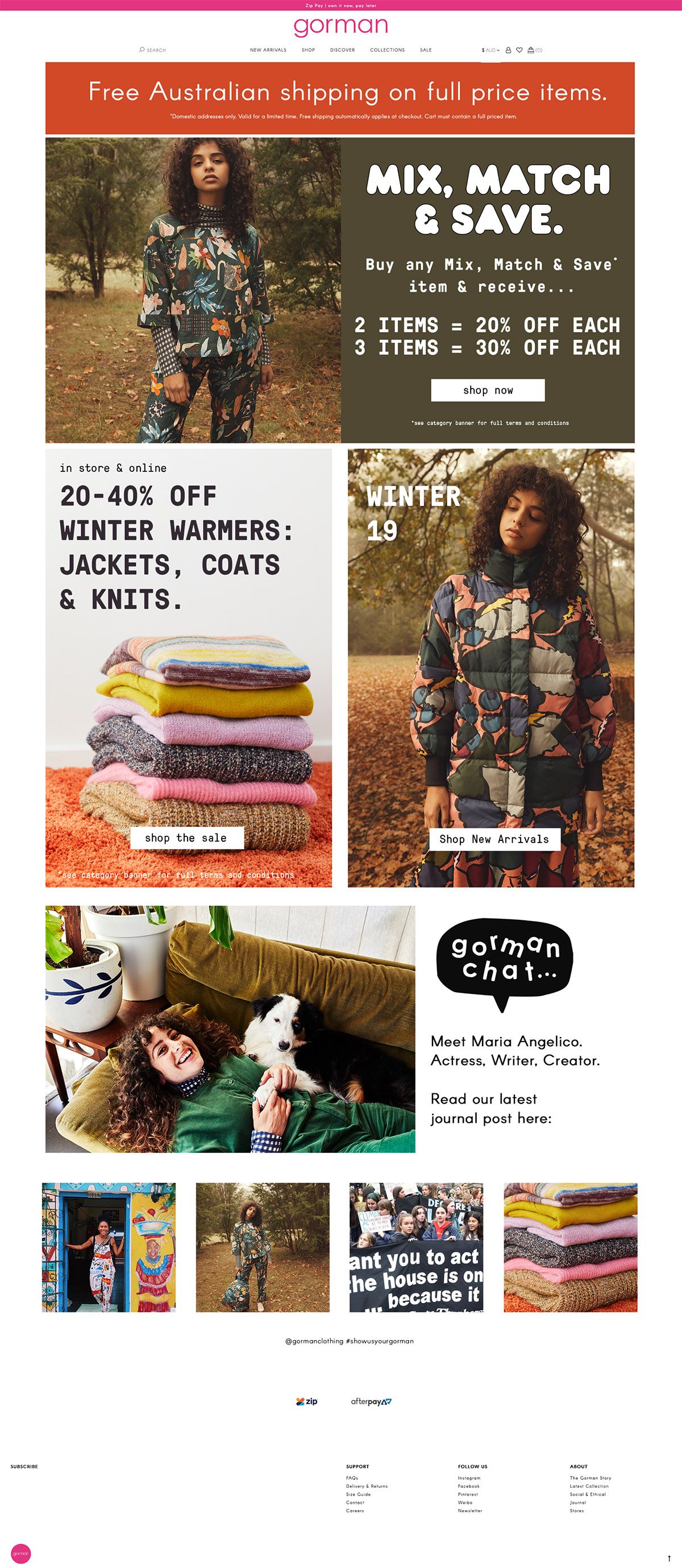 eCommerce website: Gorman