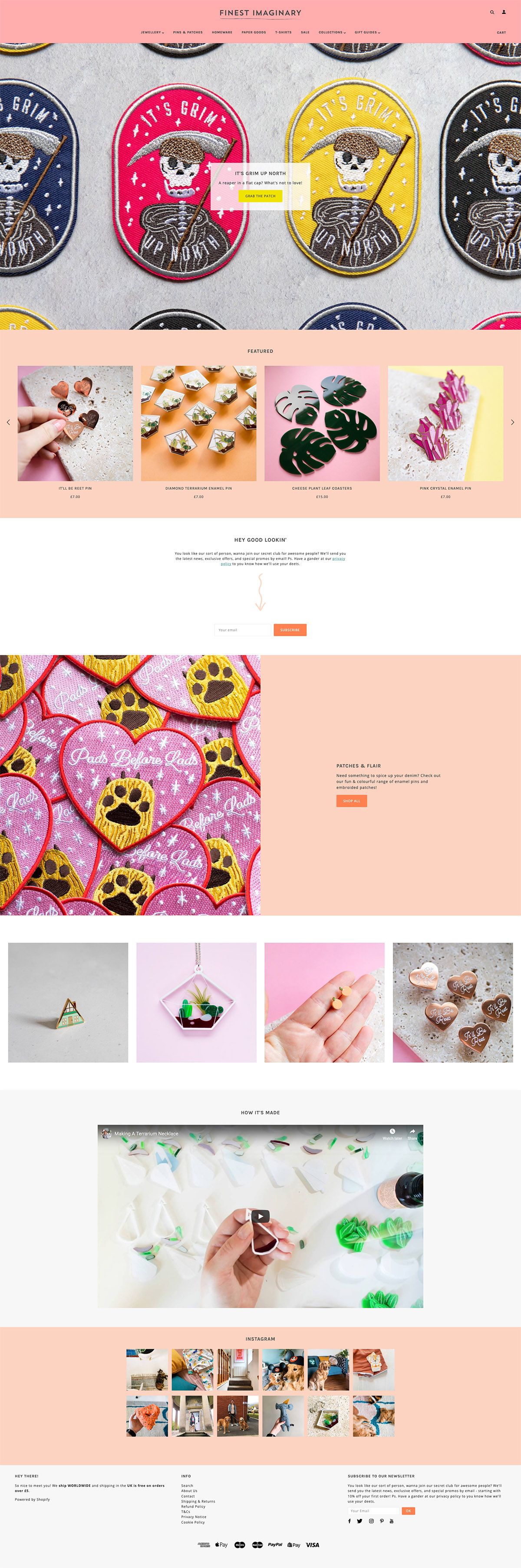 eCommerce website: Finest Imaginary