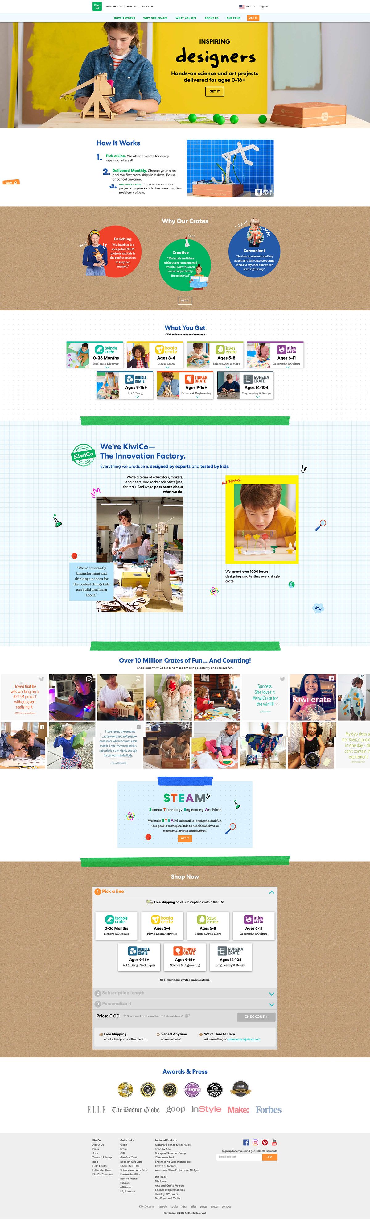 eCommerce website: KiwiCo