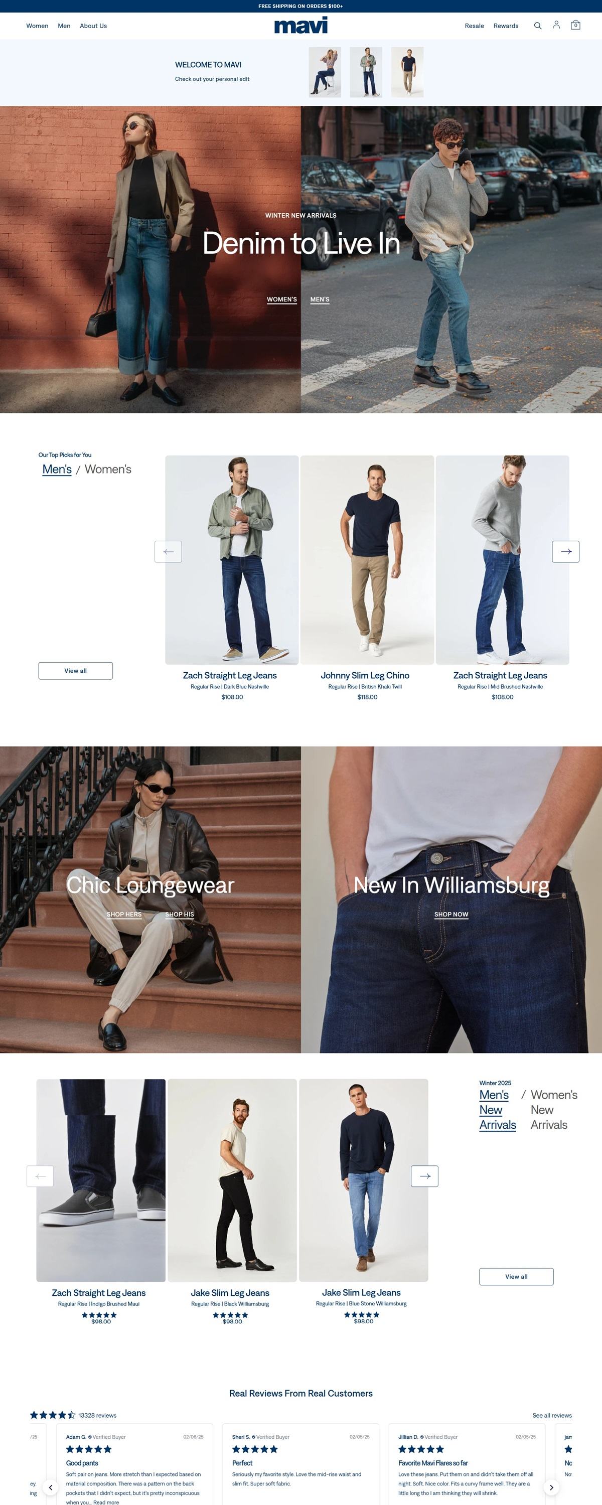 eCommerce website: Mavi