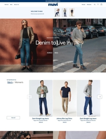 eCommerce website: Mavi