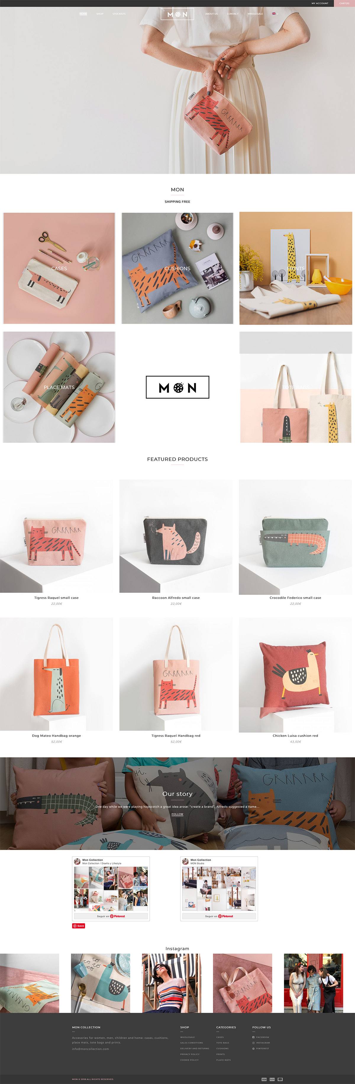 eCommerce website: Mon Collection