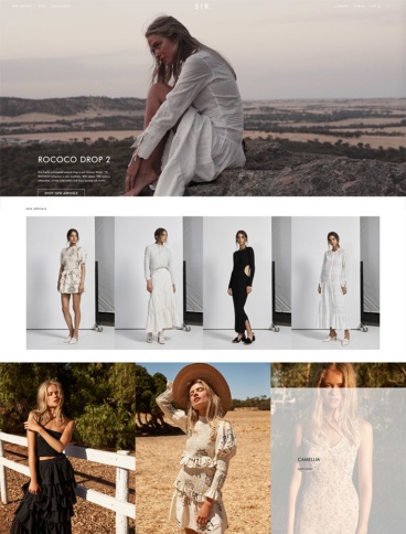 eCommerce website: SIR the label