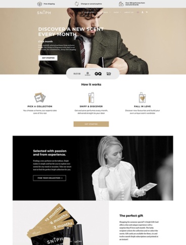 eCommerce website: Sniph