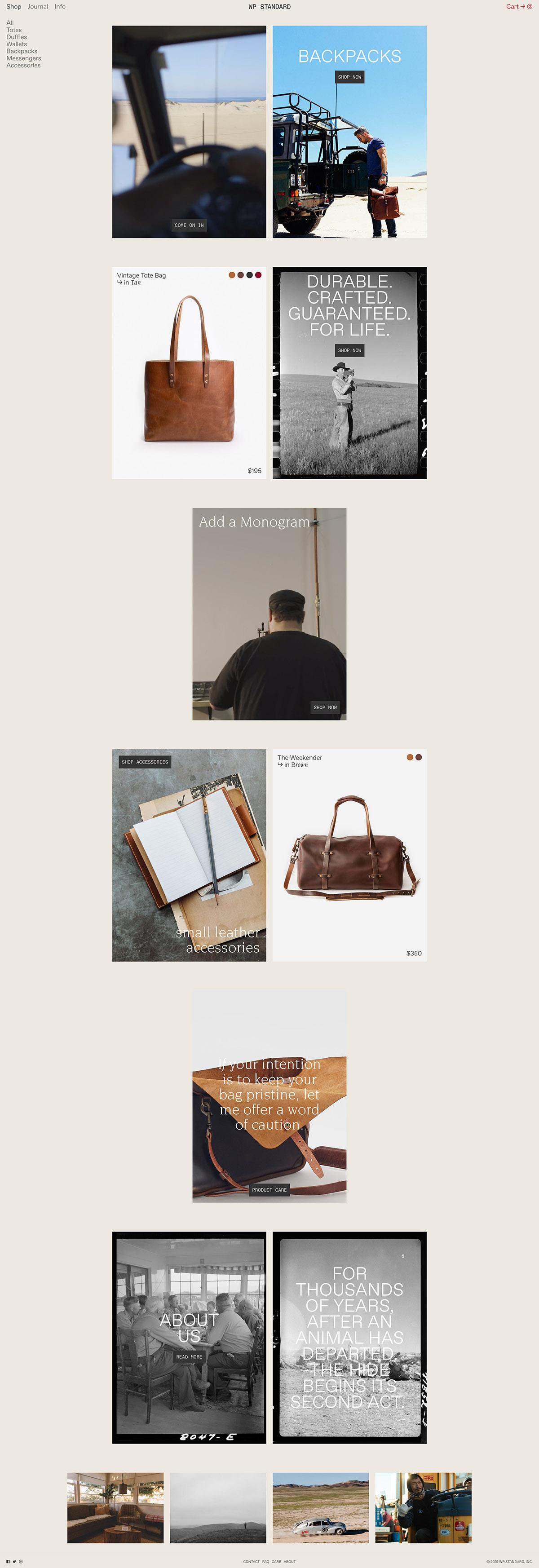 eCommerce website: WP Standard