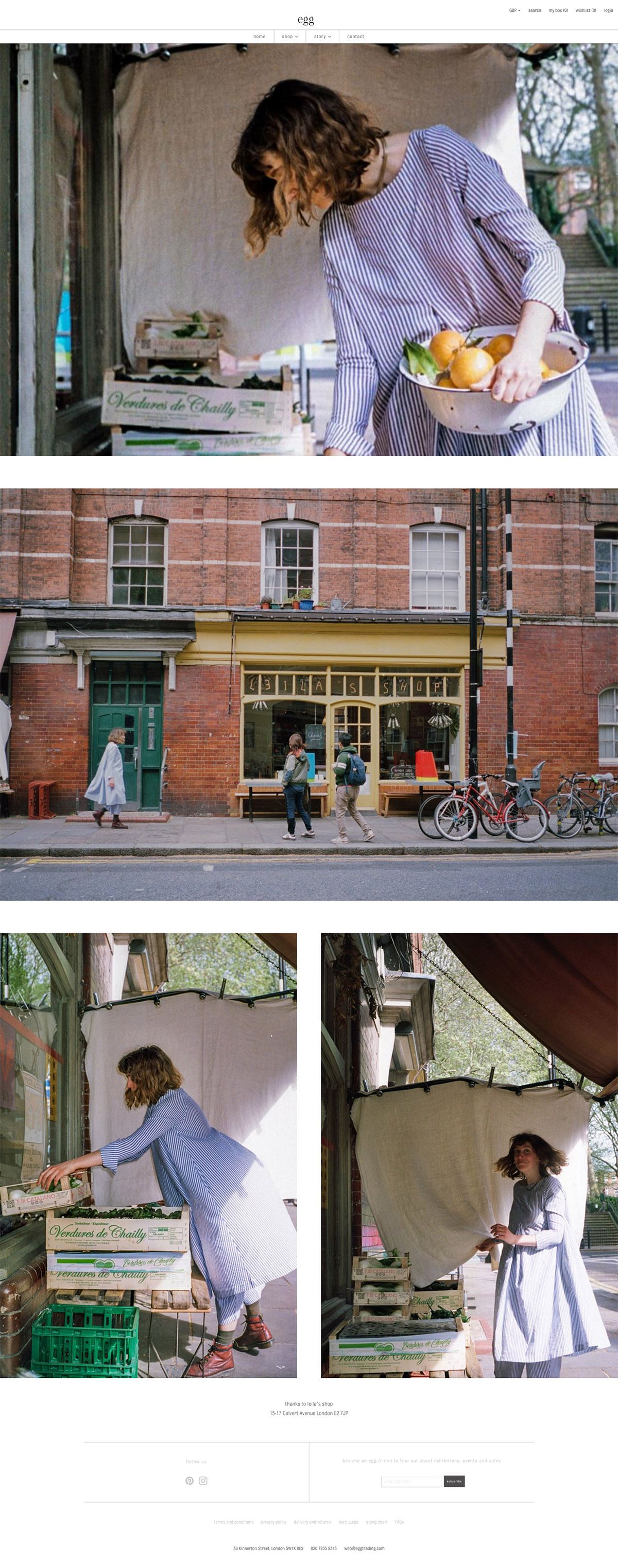 eCommerce website: egg