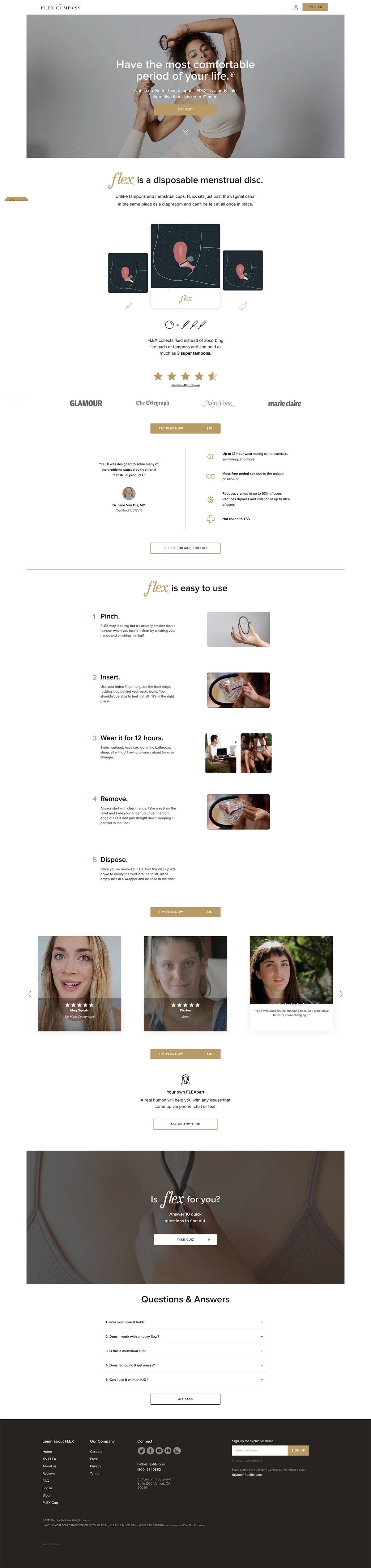 eCommerce website: Flex