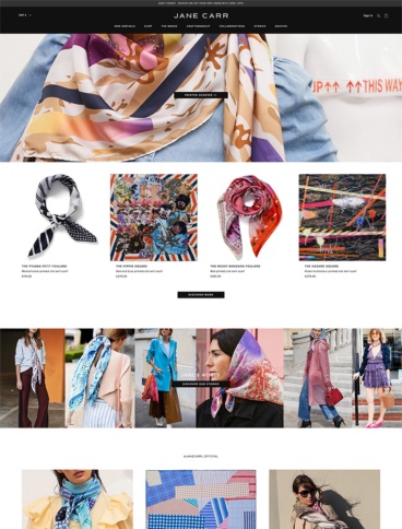 eCommerce website: JANE CARR
