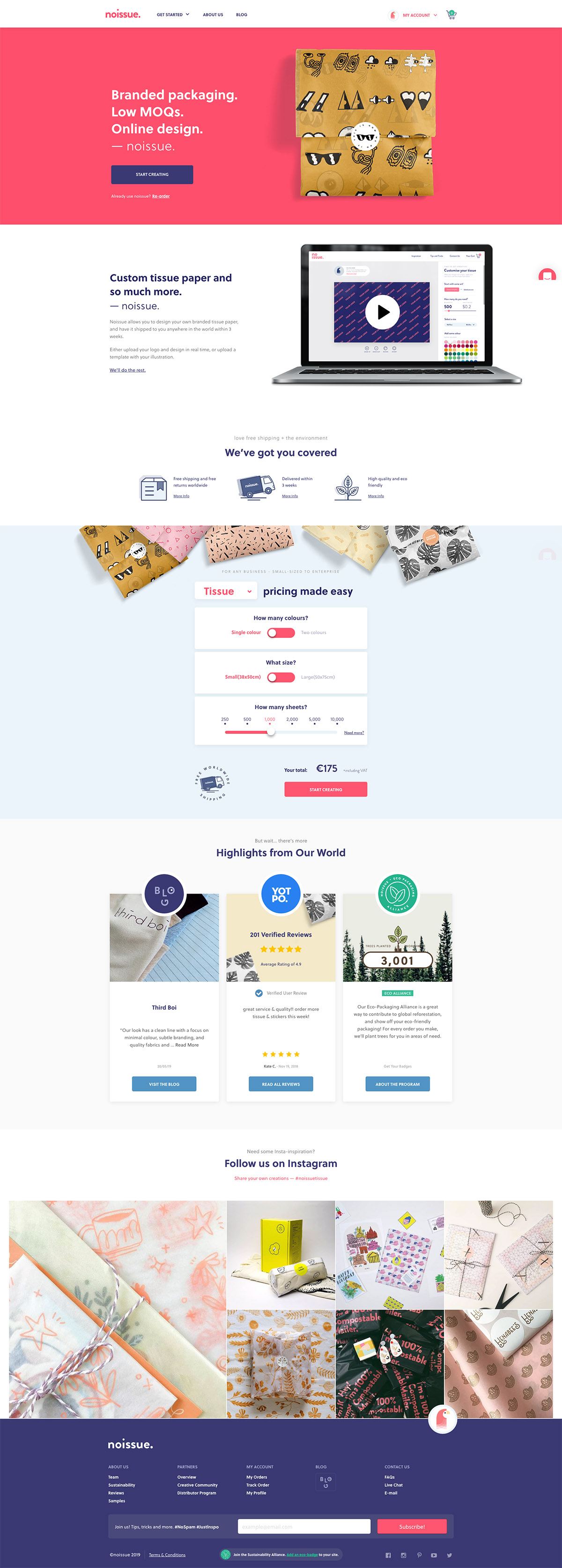 eCommerce website: noissue.co