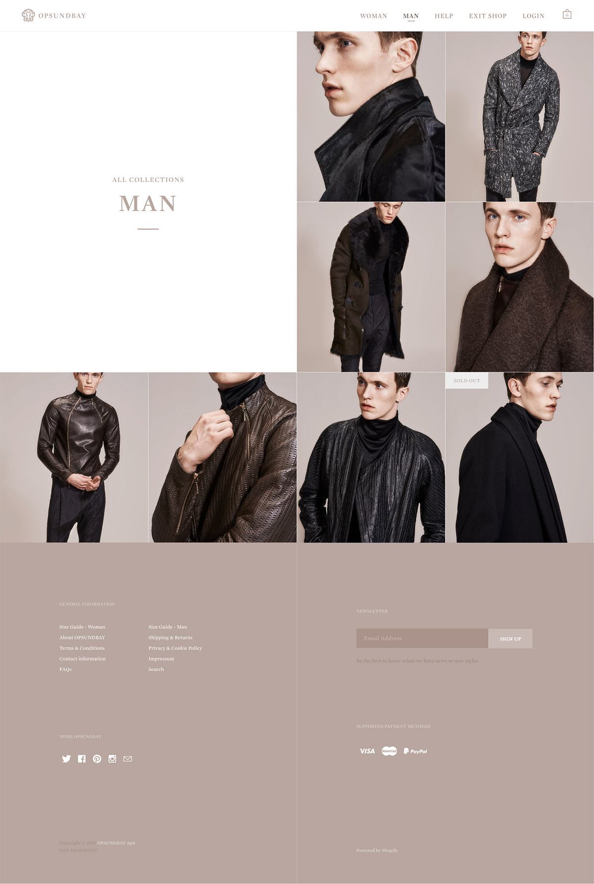 eCommerce website: OPSUNDBAY