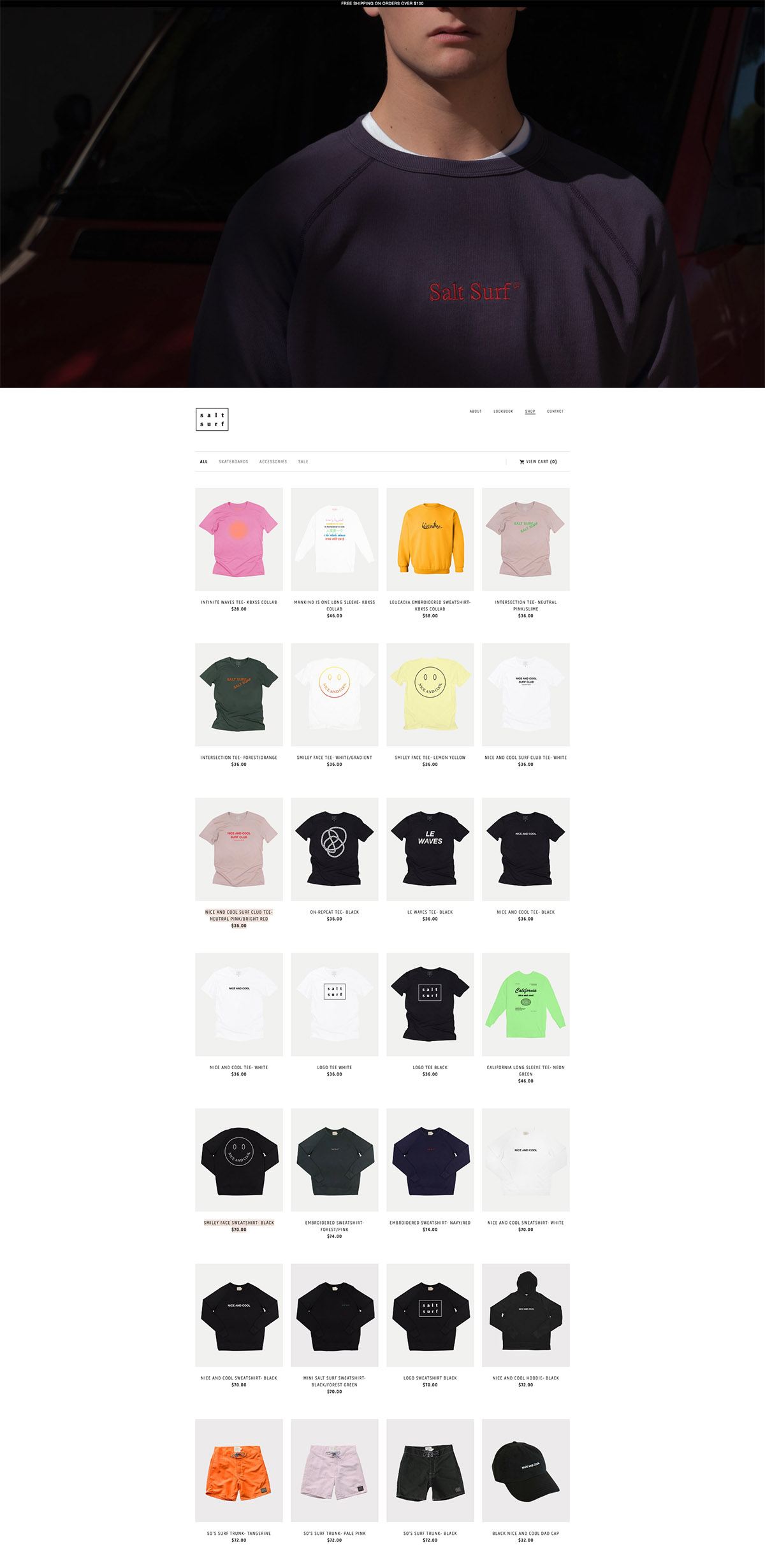 eCommerce website: SALT SURF