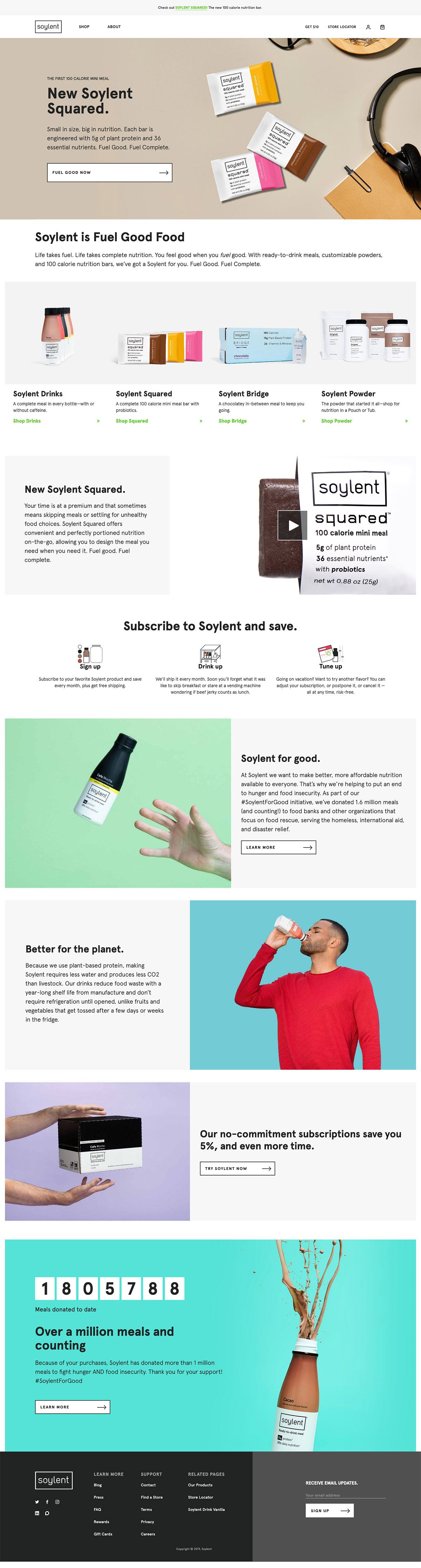 eCommerce website: Soylent