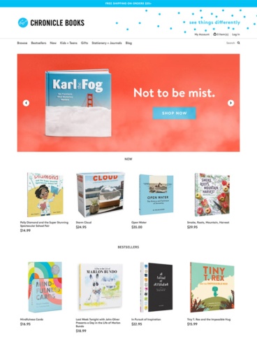 eCommerce website: Chronicle Books
