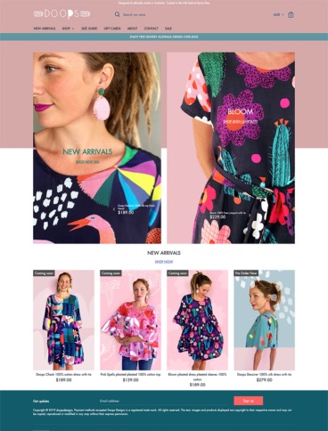 eCommerce website: Doops Design