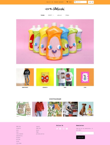 eCommerce website: Eva Stalinski