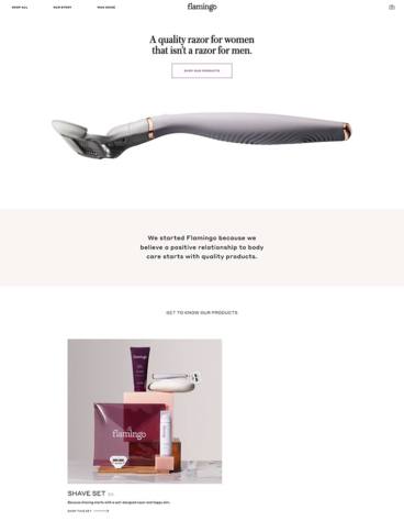 eCommerce website: Flamingo