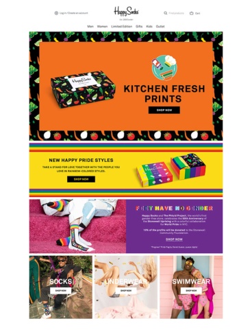 eCommerce website: Happy Socks