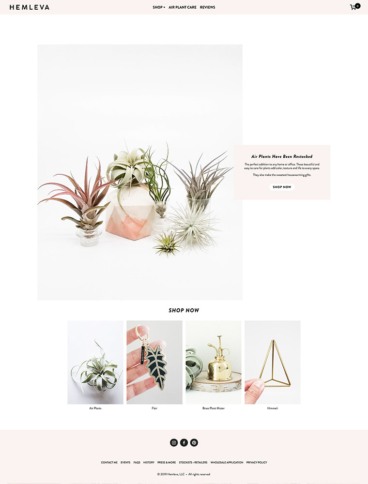 eCommerce website: Hemleva