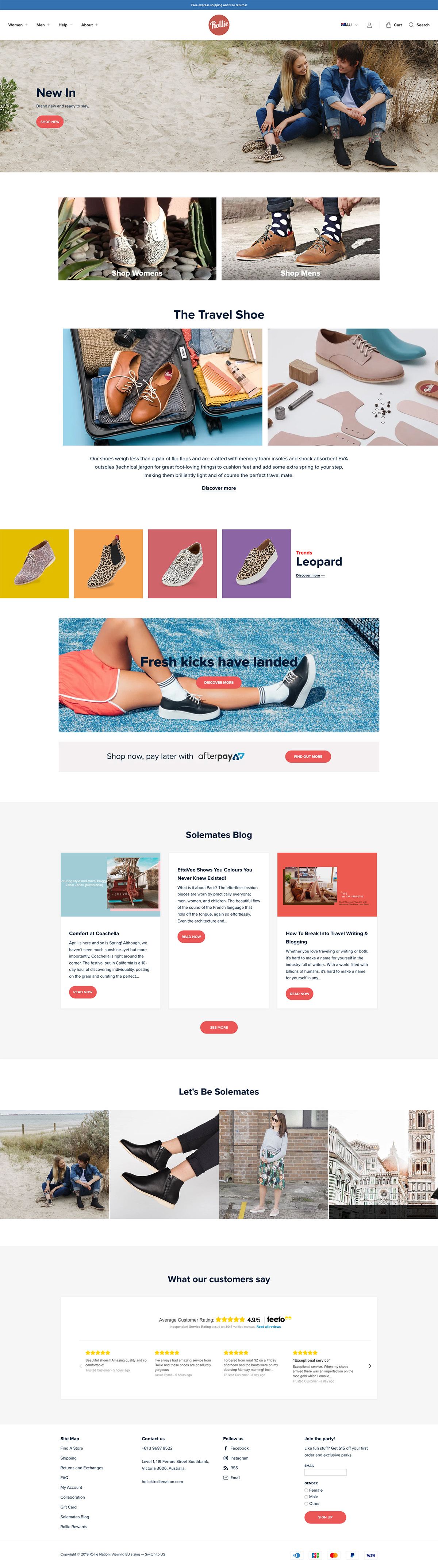 eCommerce website: Rollie Nation