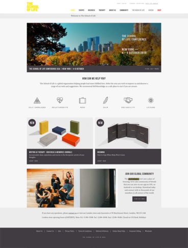 eCommerce website: School of Life