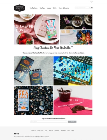 eCommerce website: Seattle Chocolate