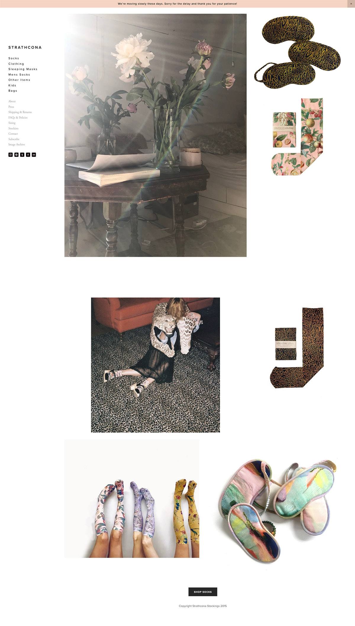 eCommerce website: Strathcona  Stockings