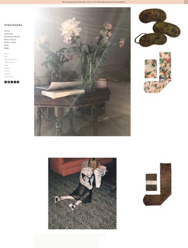 eCommerce website: Strathcona  Stockings