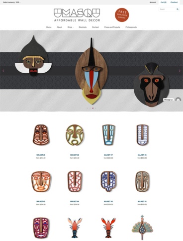 eCommerce website: Umasqu