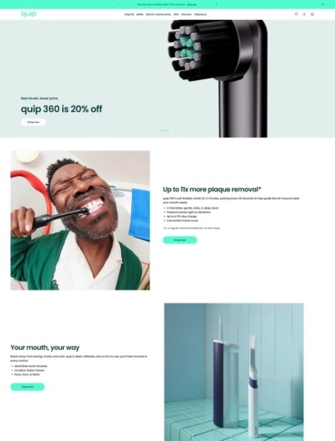 eCommerce website: Quip
