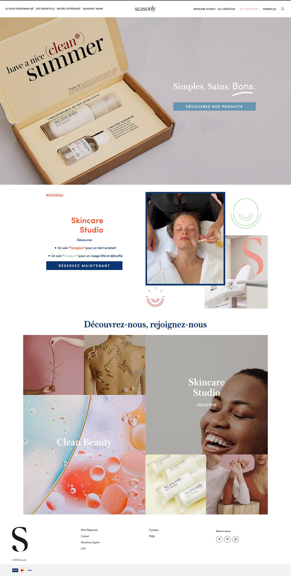 eCommerce website: Seasonly