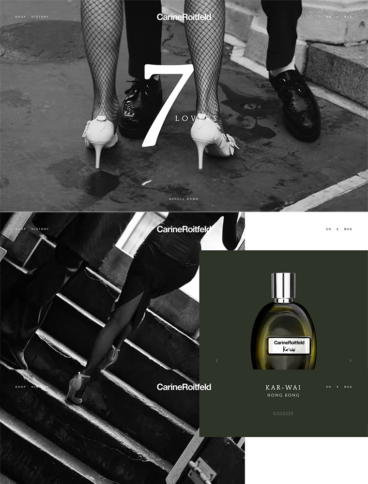 eCommerce website: Carine Roitfeld
