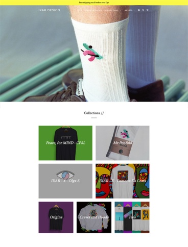 eCommerce website: Ixar Design