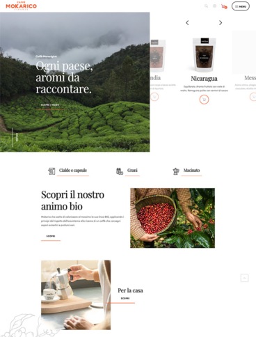 eCommerce website: Mokarico Coffee