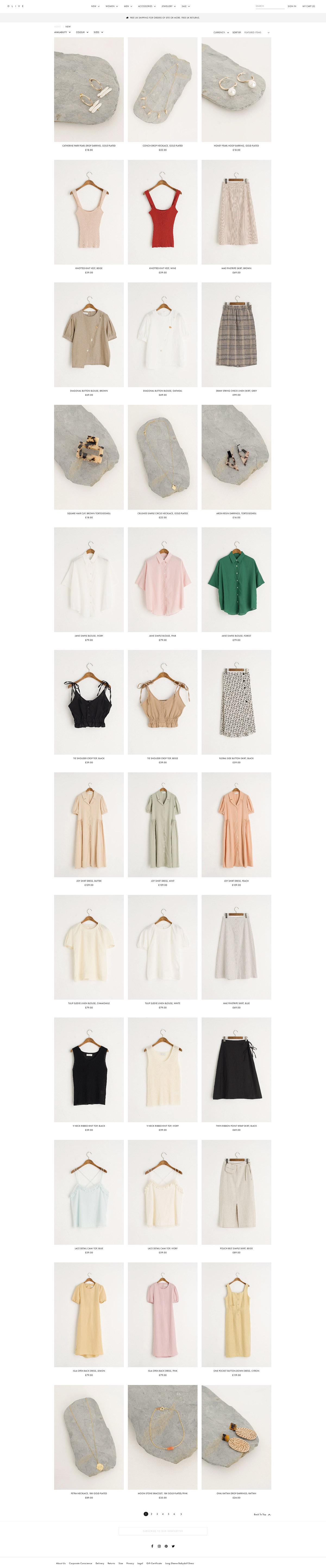 eCommerce website: Olive