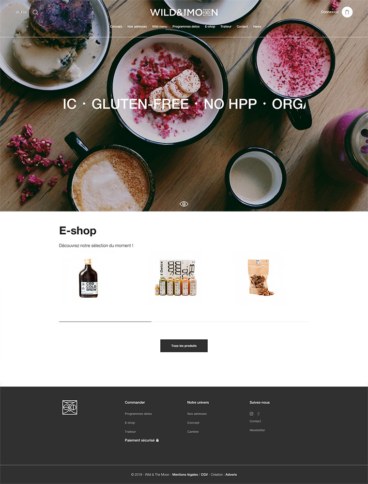 eCommerce website: WILD & The MOON