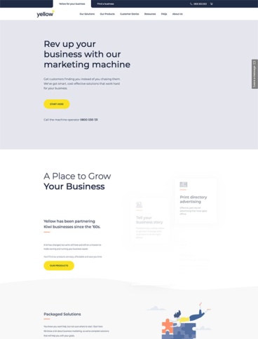 eCommerce website: Yellow