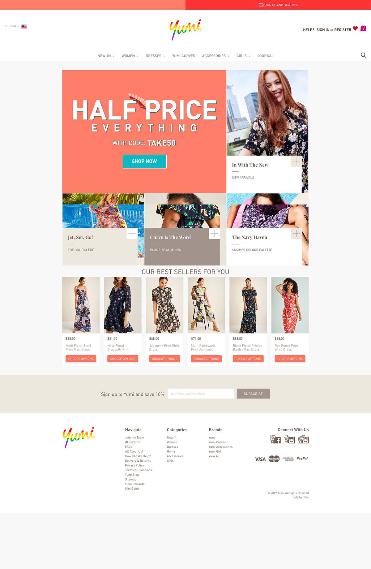 eCommerce website: Yumi