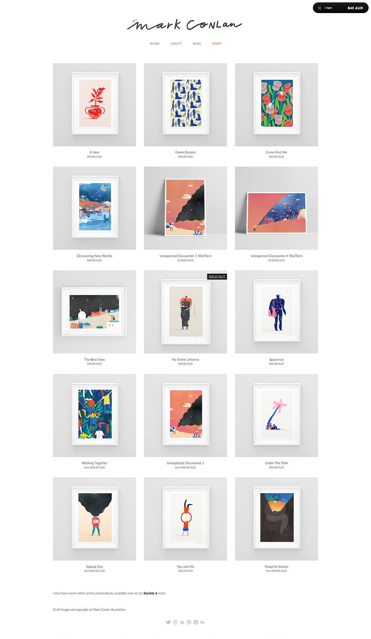 eCommerce website: Mark Conlan