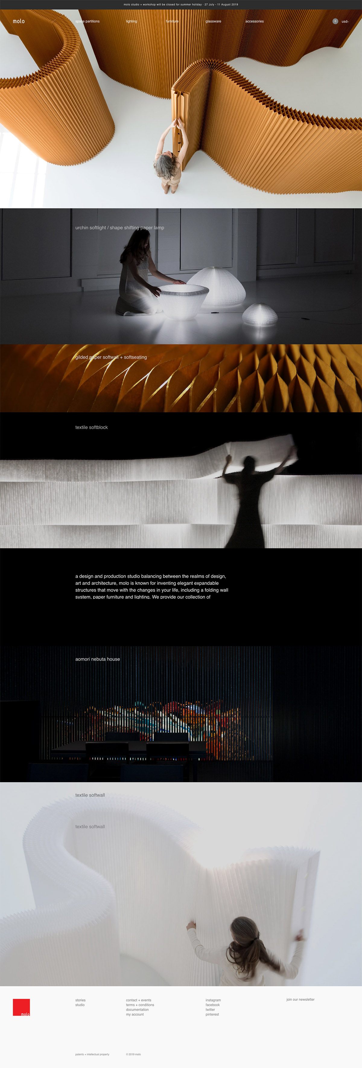 eCommerce website: Molo